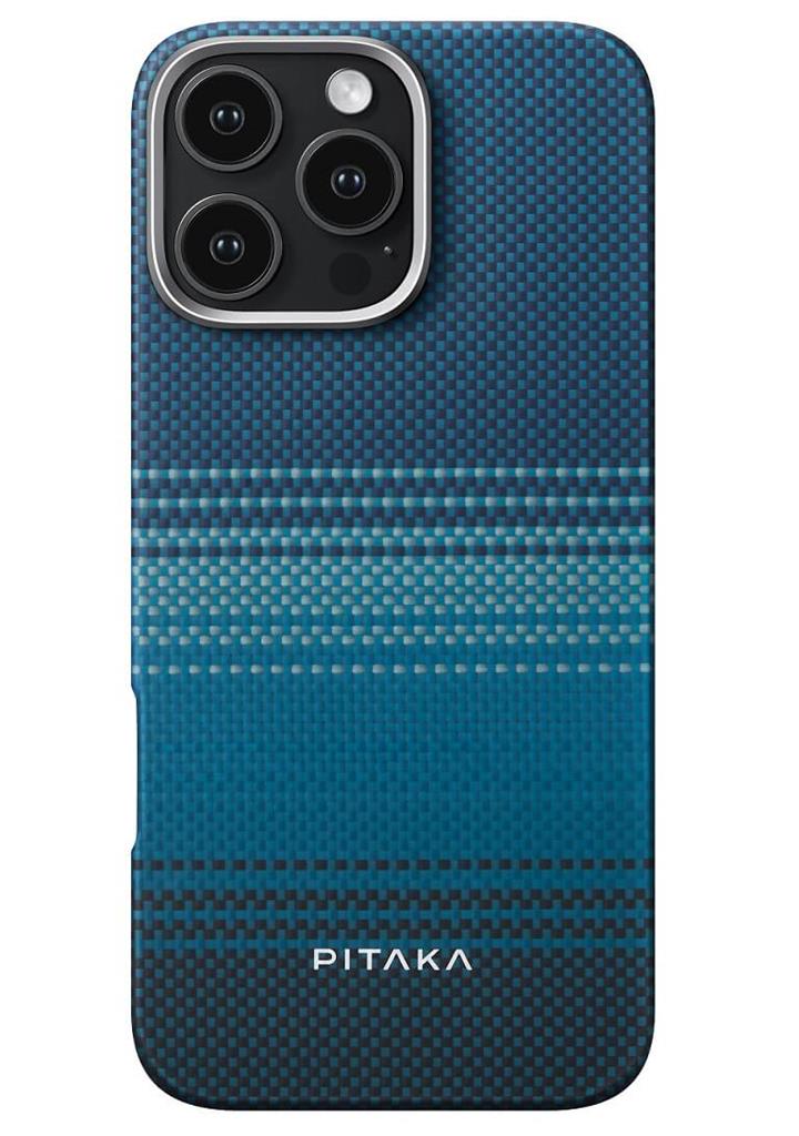 Magsafe Калъф за iPhone 16 Pro, Pitaka Edge Case Moonrise, Син
