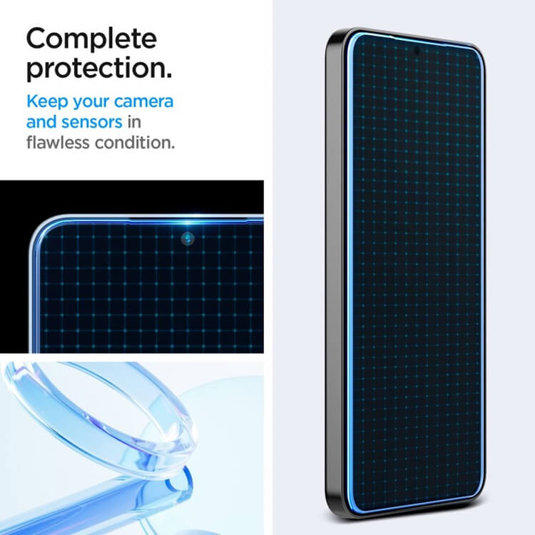 Стъклен Протектор за Samsung S24 FE, Spigen Glass tR EZ Fit 2бр., Прозрачен (9)