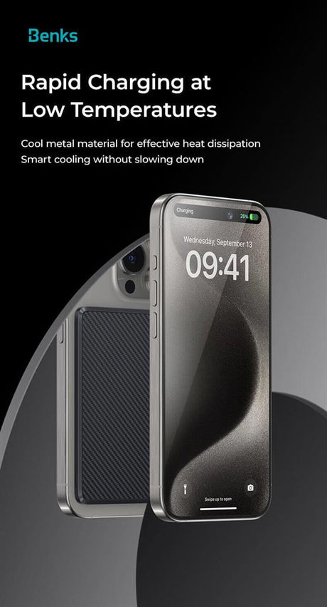 Magsafe Външна Батерия за iPhone, Benks Wireless ArmorGo 5000, Черен (10)