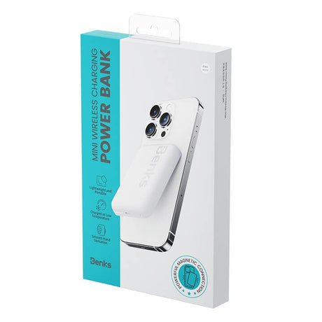 Magsafe Външна Батерия за iPhone, Benks MagClap JuicePod 6000, Розов (6)