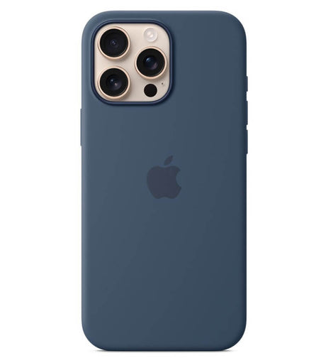 Оригинален Силиконов Калъф за iPhone 16 Pro, Silicone Magsafe Case MYYK3ZM/A, Син (4)