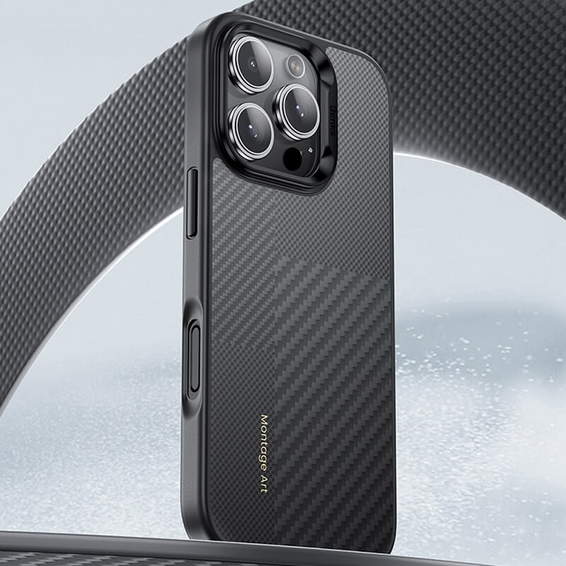 Magsafe Кевларен Калъф за iPhone 16 Pro Max, Benks Montage Armor Pro Case, Черен (9)