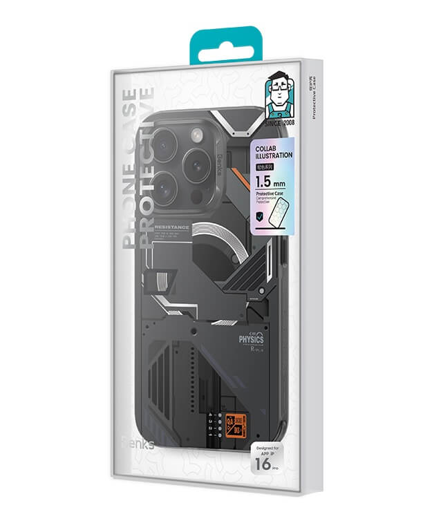 Magsafe Калъф за iPhone 16 Pro, Benks Magnetic Mecha Case, Черен (5)