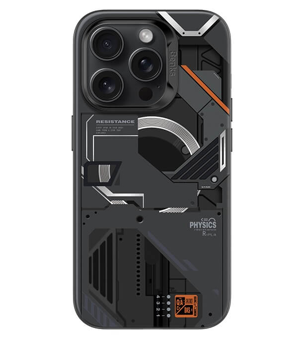 Magsafe Калъф за iPhone 16 Pro, Benks Magnetic Mecha Case, Черен