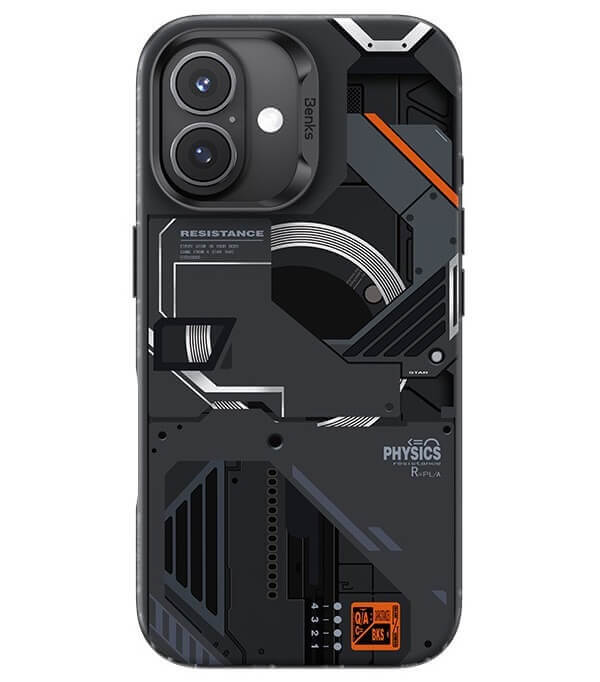 Magsafe Калъф за iPhone 16, Benks Magnetic Mecha Case, Черен