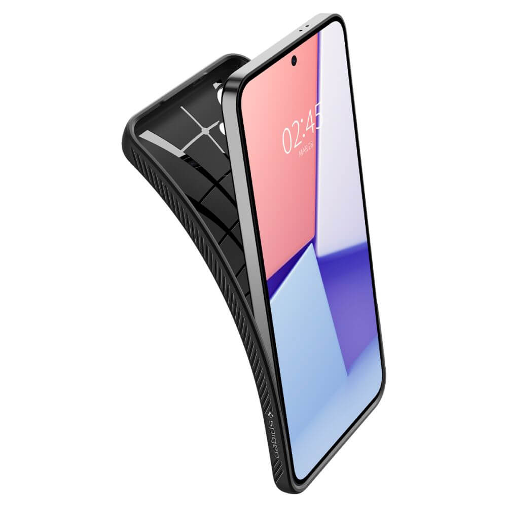 Противоударен Силиконов Калъф за Samsung S24 FE, Spigen Liquid Air Case, Черен (3)