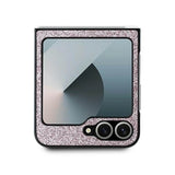 Блестящ Калъф за Samsung Z Flip 7 FE/Z Flip 6, Guess Glitter Script Case, Розов (6)