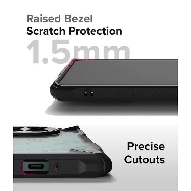 Противоударен Хибриден Калъф за Oneplus 12, Ringke Fusion X Case, Черен (5)