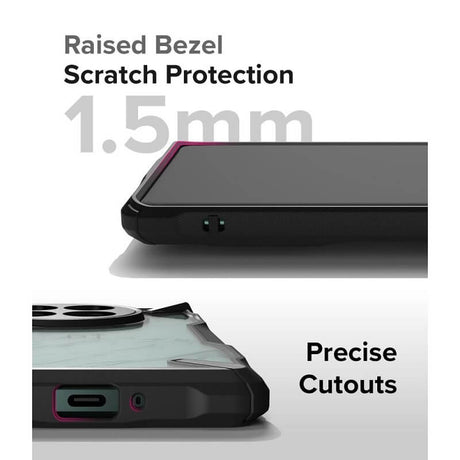 Противоударен Хибриден Калъф за Oneplus 12, Ringke Fusion X Case, Черен (5)