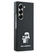 Калъф за Samsung Z Fold 6, Karl Lagerfeld Saffiano Metal PIN Case, Черен (3)