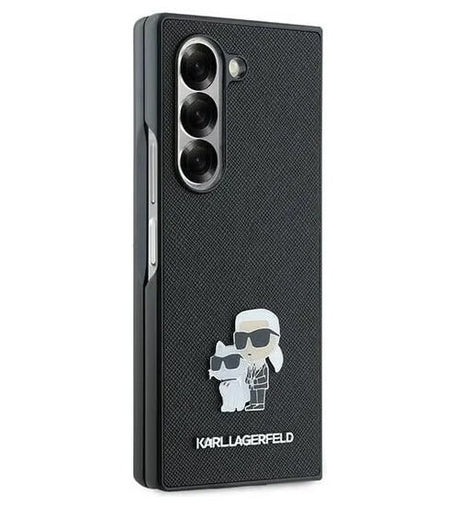Калъф за Samsung Z Fold 6, Karl Lagerfeld Saffiano Metal PIN Case, Черен (3)