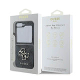 Кожен Калъф за Samsung Z Flip 7 FE/Z Flip 6, Guess Leather 4G Metal Logo Case, Черен (8)