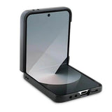 Кожен Калъф за Samsung Z Flip 7 FE/Z Flip 6, Guess Leather 4G Metal Logo Case, Черен (5)