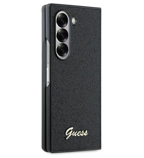 Блестящ Калъф за Samsung Z Fold 6, Guess Glitter Script Case, Черен (2)