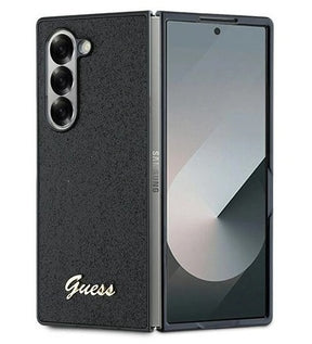 Блестящ Калъф за Samsung Z Fold 6, Guess Glitter Script Case, Черен
