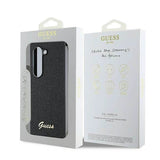 Блестящ Калъф за Samsung Z Fold 6, Guess Glitter Script Case, Черен (7)
