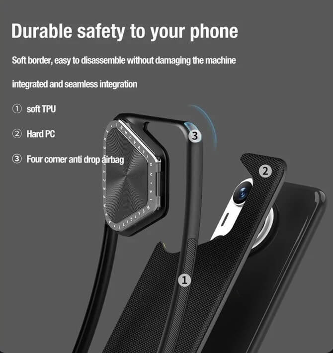 Magsafe Калъф за Huawei Pura 70 Pro, Nillkin Textured Prop Case, Черен (8)