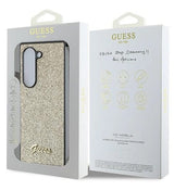 Блестящ Калъф за Samsung Z Fold 6, Guess Glitter Script Case, Златист (7)