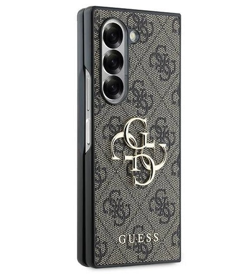 Кожен Калъф за Samsung Z Fold 6, Guess Leather 4G Metal Logo Case, Кафяв (2)