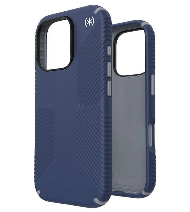 Екстремен Калъф за iPhone 16 Pro Max, Speck Presidio 2 Grip Case, Син (3)