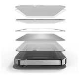 Затъмняващ Протектор за iPhone 15 Pro Max, Ringke Privacy Tempered Glass, Черен (10)