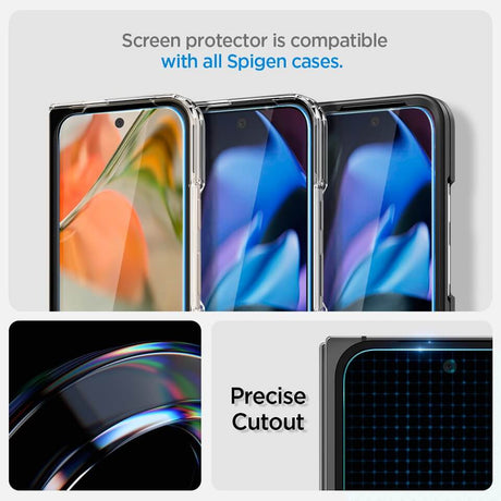 Протектор за Външния Дисплей за Google Pixel 9 Pro Fold, Spigen EZ Fit Glass 2бр., Прозрачен (10)