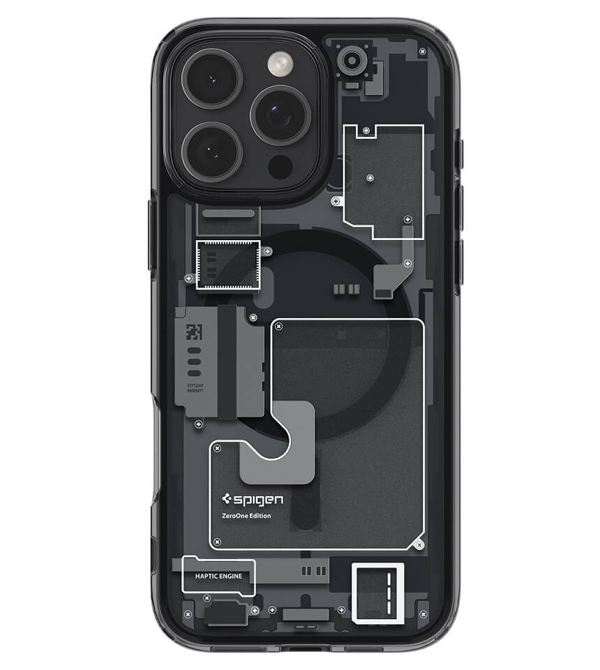 Magsafe Калъф за iPhone 16 Pro Max, Spigen Zero One Ultra Hybrid Case, Черен