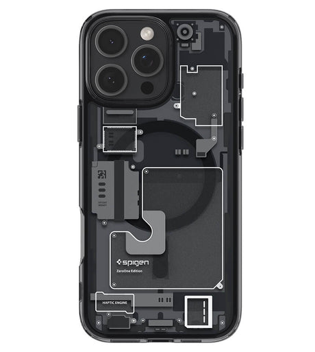 Magsafe Калъф за iPhone 16 Pro Max, Spigen Zero One Ultra Hybrid Case, Черен