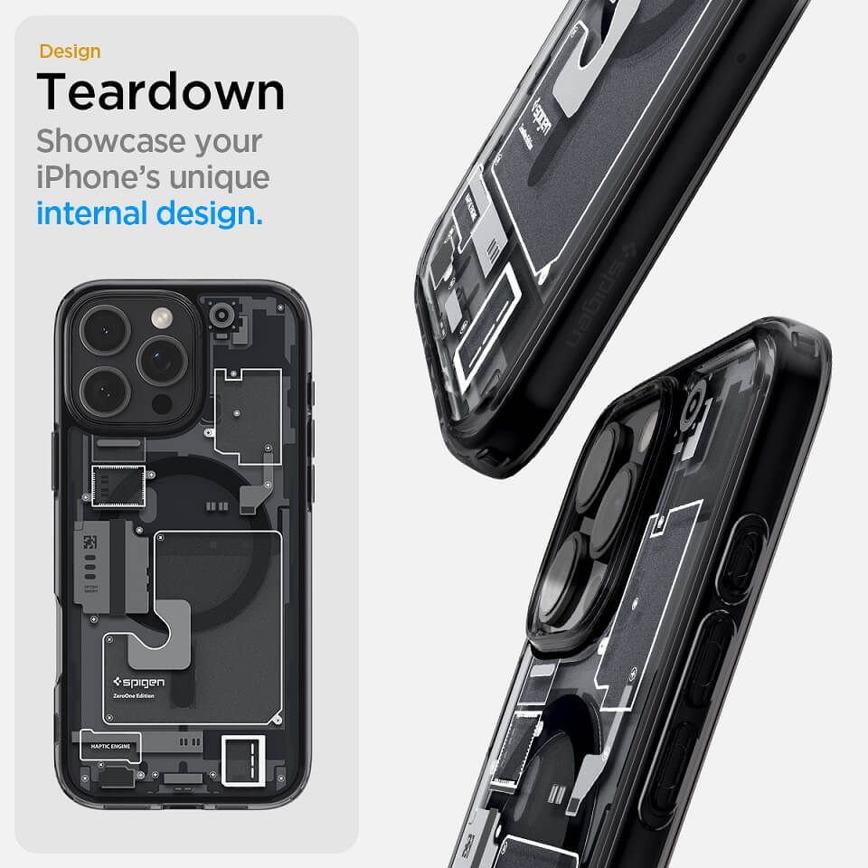 Magsafe Калъф за iPhone 16 Pro Max, Spigen Zero One Ultra Hybrid Case, Черен (9)
