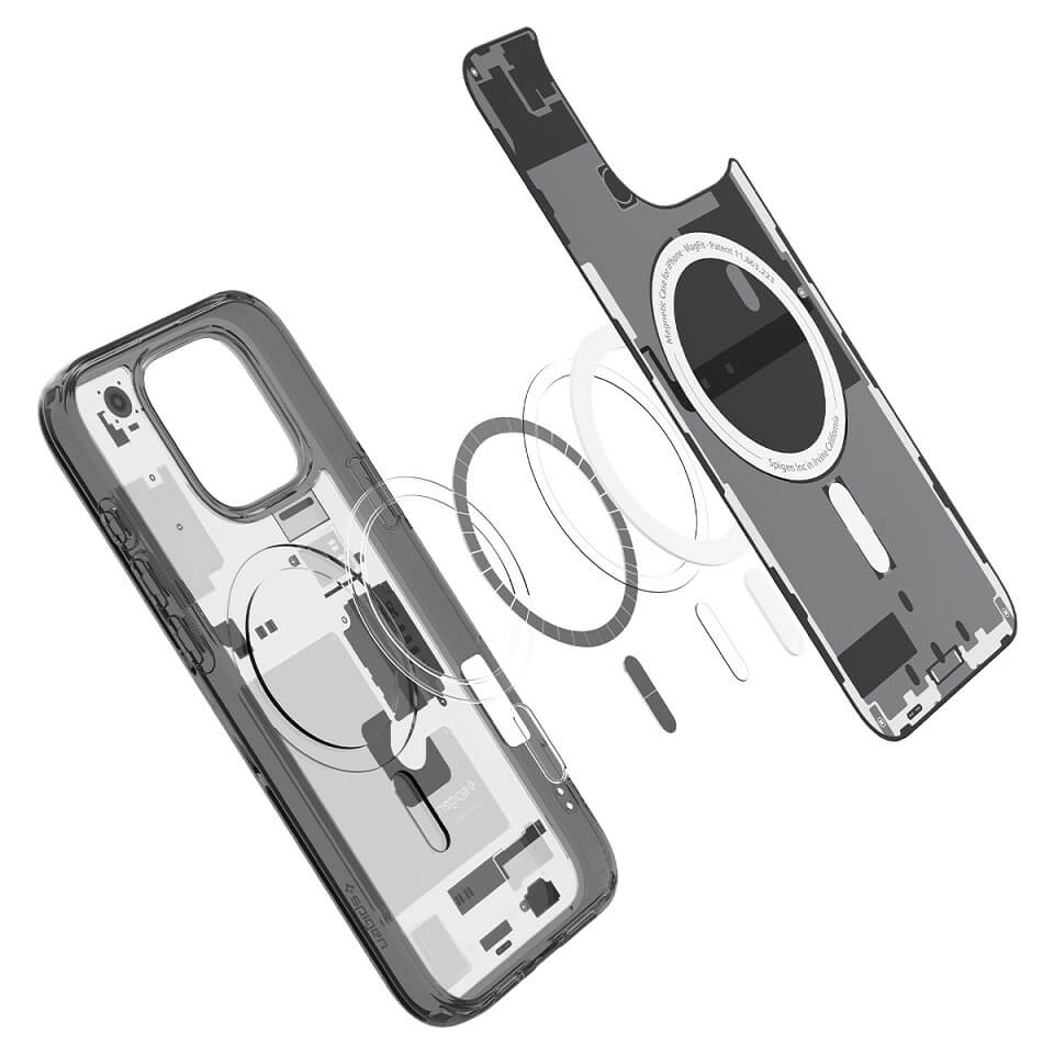 Magsafe Калъф за iPhone 16 Pro Max, Spigen Zero One Ultra Hybrid Case, Черен (5)