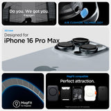 Magsafe Калъф за iPhone 16 Pro Max, Spigen Zero One Ultra Hybrid Case, Черен (7)