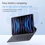 Калъф с Клавиатура за iPad Air 11" 2026-2020, Smart Magnetic Keyboard Folio Case, Сив (3)