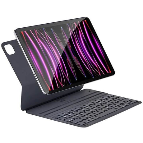 Калъф с Клавиатура за iPad Air 11" 2026-2020, Smart Magnetic Keyboard Folio Case, Сив