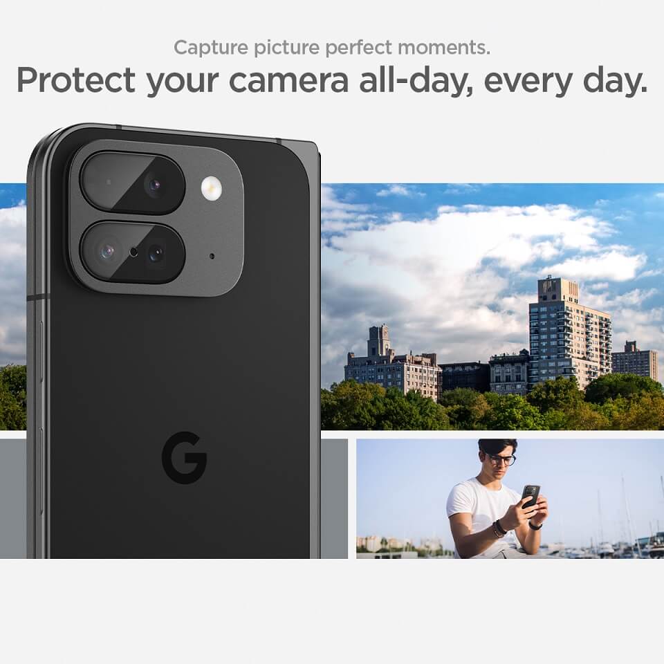 Протектор за Камерата на Google Pixel 9 Pro Fold, Spigen EZ Fit Cam Glass 2бр., Прозрачен (7)