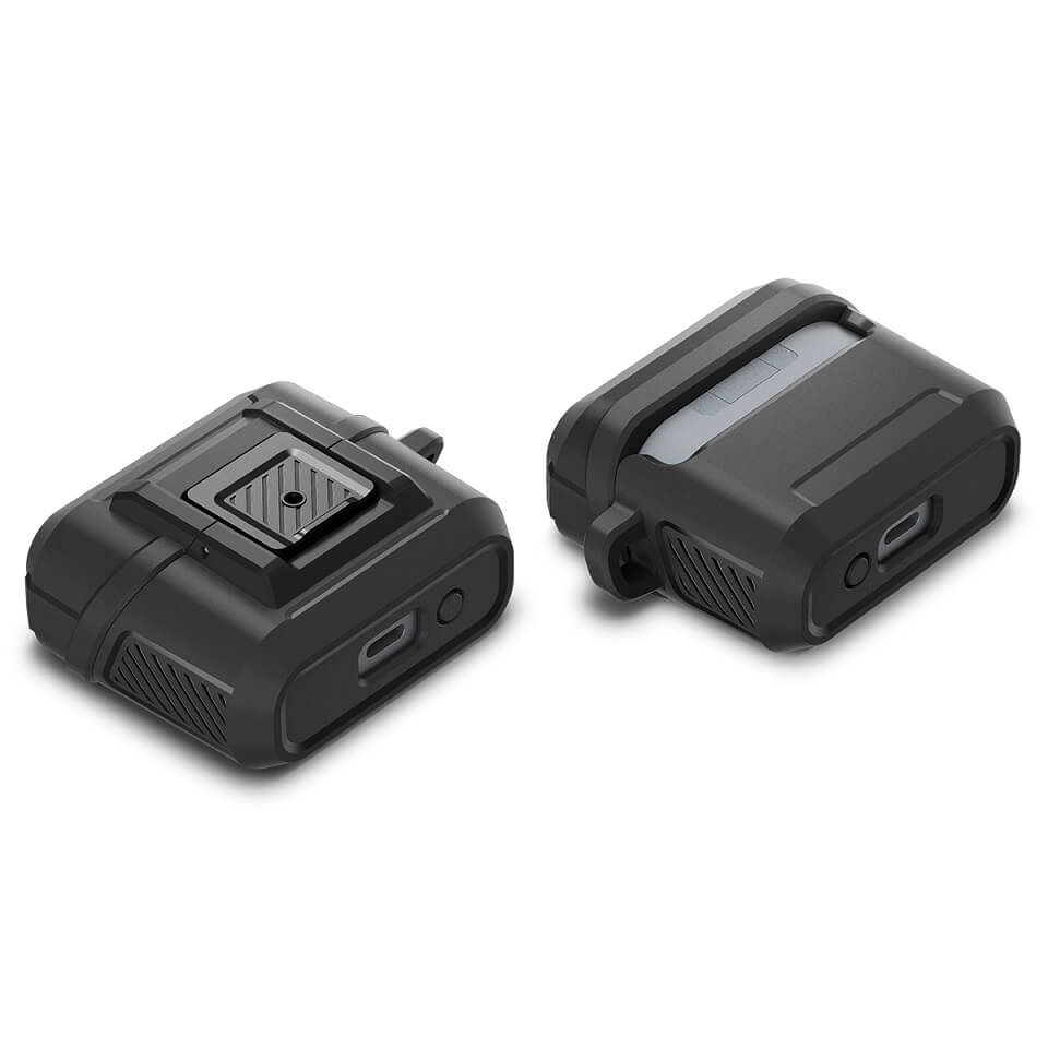 Противоударен Калъф за Samsung Buds 3 Pro/ 3 FE/ 3, Spigen Lock Fit Case, Черен (6)