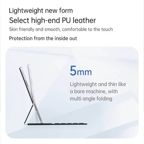 Калъф с Клавиатура за iPad Pro 11, Smart Magnetic Keyboard Folio Case, Сив (5)