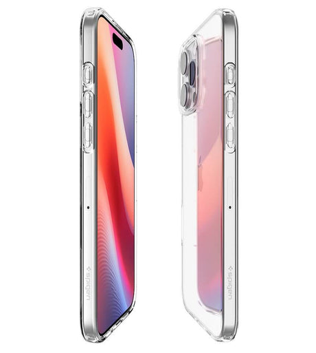 Противоударен Силиконов Калъф за iPhone 16 Pro Max, Spigen Liquid Crystal Case, Прозрачен (8)