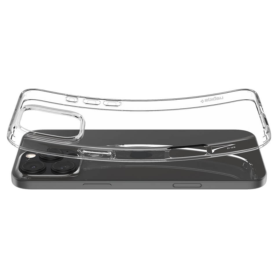 Противоударен Силиконов Калъф за iPhone 16 Pro Max, Spigen Liquid Crystal Case, Прозрачен (7)