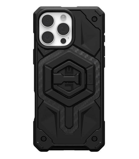 MagSafe Противоударен Калъф за iPhone 16 Pro Max, UAG Monarch Pro Carbon Fiber Stand Case, Черен (3)