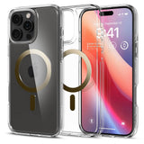 Magsafe Противоударен Калъф за iPhone 16 Pro Max, Spigen Ultra Hybrid Case, Златист (3)
