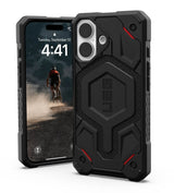MagSafe Противоударен Калъф за iPhone 16, UAG Monarch Pro Kevlar Case, Черен (2)