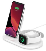 Безжично Зарядно 3в1, Belkin Boost Charge Wireless, Бял