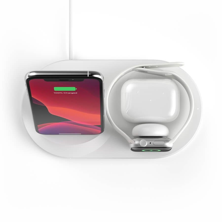 Безжично Зарядно 3в1, Belkin Boost Charge Wireless, Бял (5)
