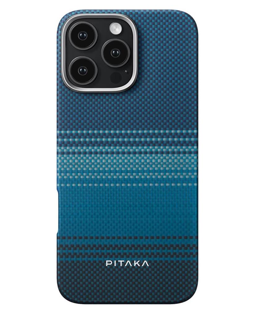 Magsafe Калъф за iPhone 16 Pro Max, Pitaka Edge Case Moonrise, Син