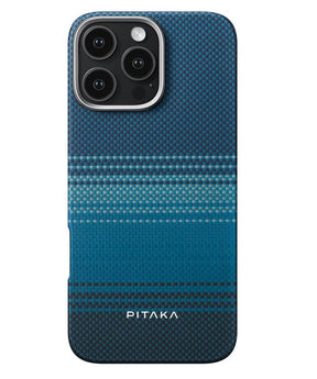 Magsafe Калъф за iPhone 16 Pro Max, Pitaka Edge Case Moonrise, Син
