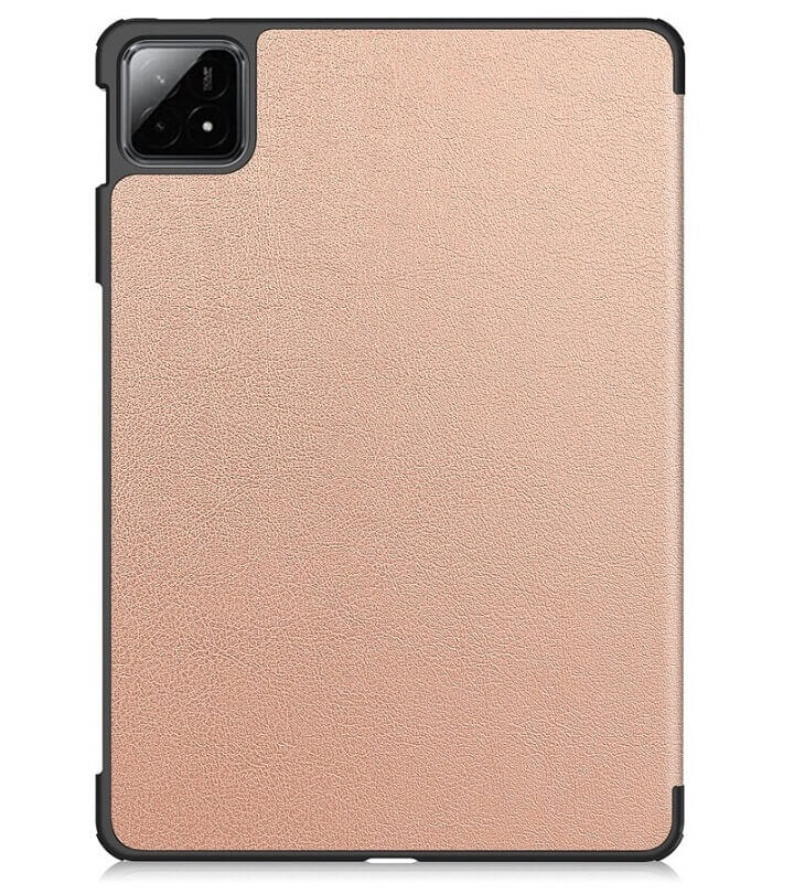 Калъф за Xiaomi Pad 6s Pro 12.4", Tri-Fold Leather Case, Златист (2)