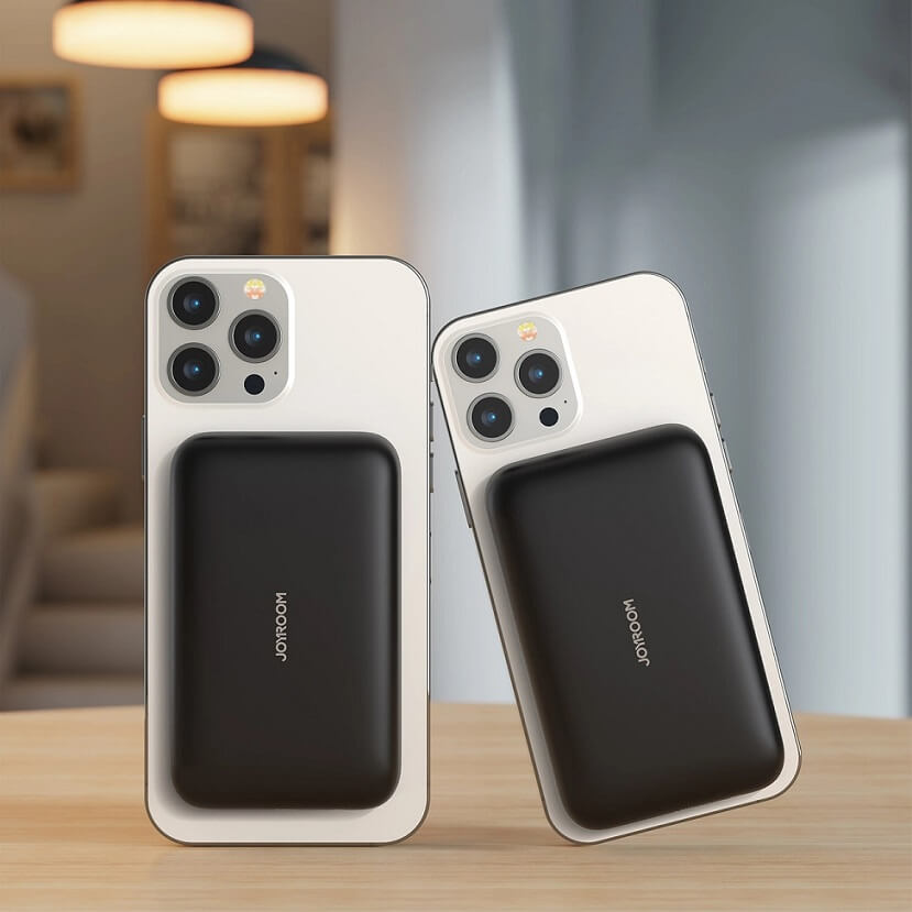 Magsafe Външна Батерия за iPhone, Joyroom Mini Power Bank 10000mAh, Черен (4)