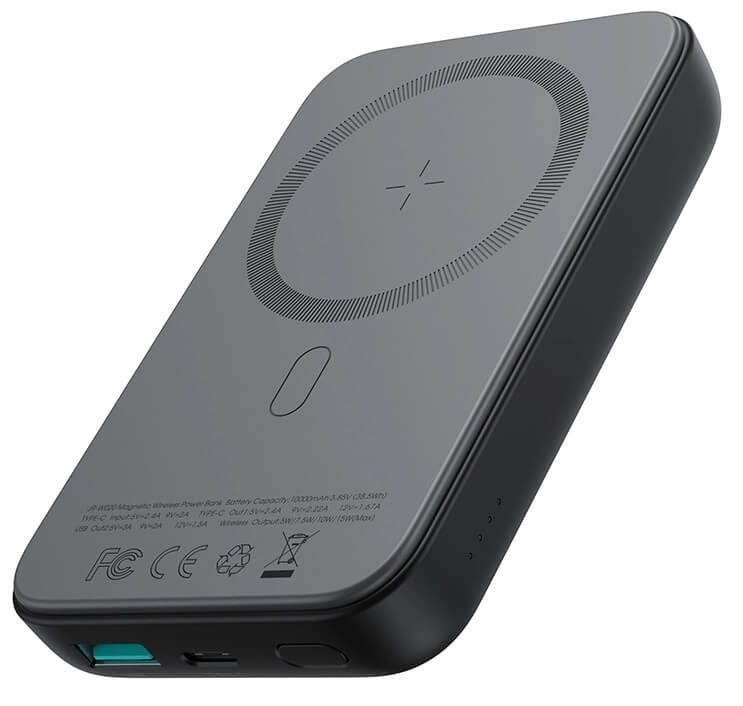 Magsafe Външна Батерия за iPhone, Joyroom Mini Power Bank 10000mAh, Черен (2)