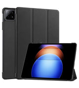 Калъф за Xiaomi Pad 6s Pro 12.4", Tri-Fold Leather Case, Черен