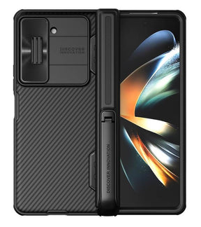 Противоударен Калъф за Samsung Z Fold 5, Nillkin CamShield Stand Case, Черен